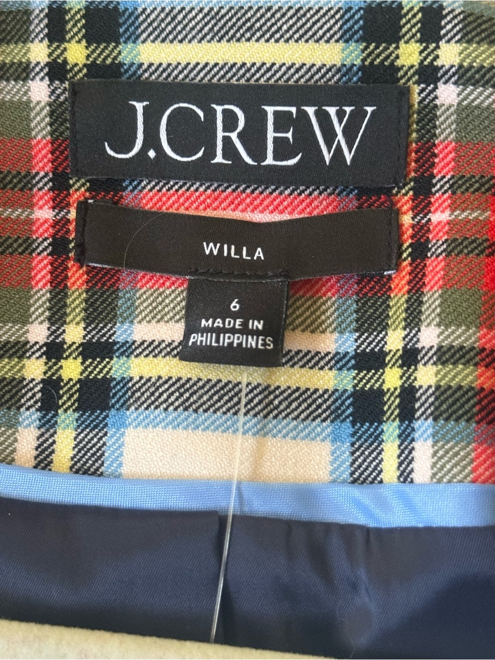 J. Crew Red Plaid Blazer with Black Satin Lapel and Pants - Picture 6 of 10